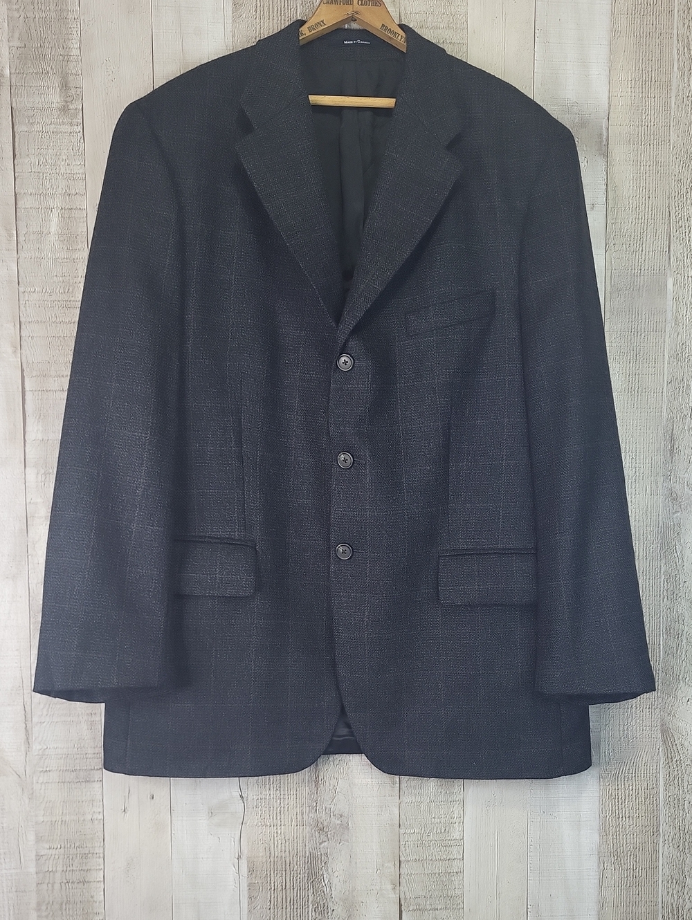 Chaps Ralph Lauren Classic Wool Men's Charcoal Blazer. 44 R